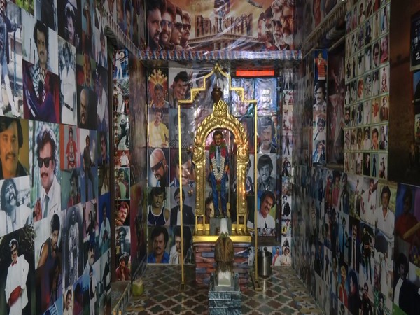 Rajinikanth completes 50 years in cinema, fan adorns Rajini temple with actor’s photos, movie posters in Madurai