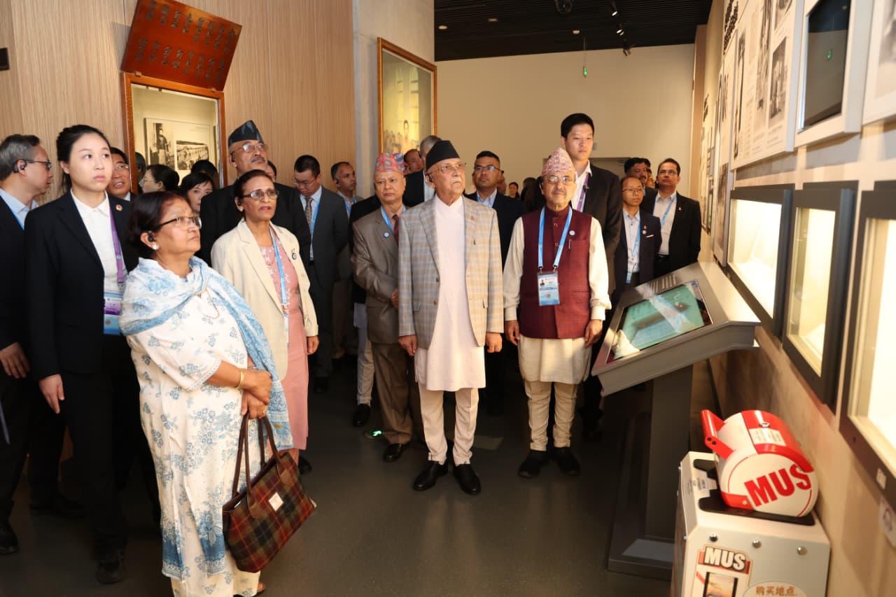 PM Oli visits Zhou Enlai Memorial Museum in Tianjin