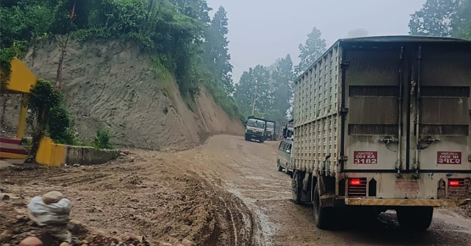 Daunne road section along East-West Highway blocked again, traffic disrupted