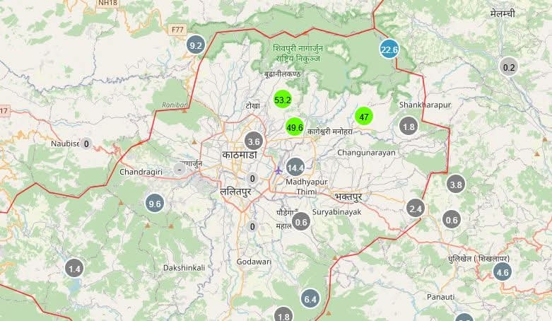 Heavy rain hits Kathmandu Valley