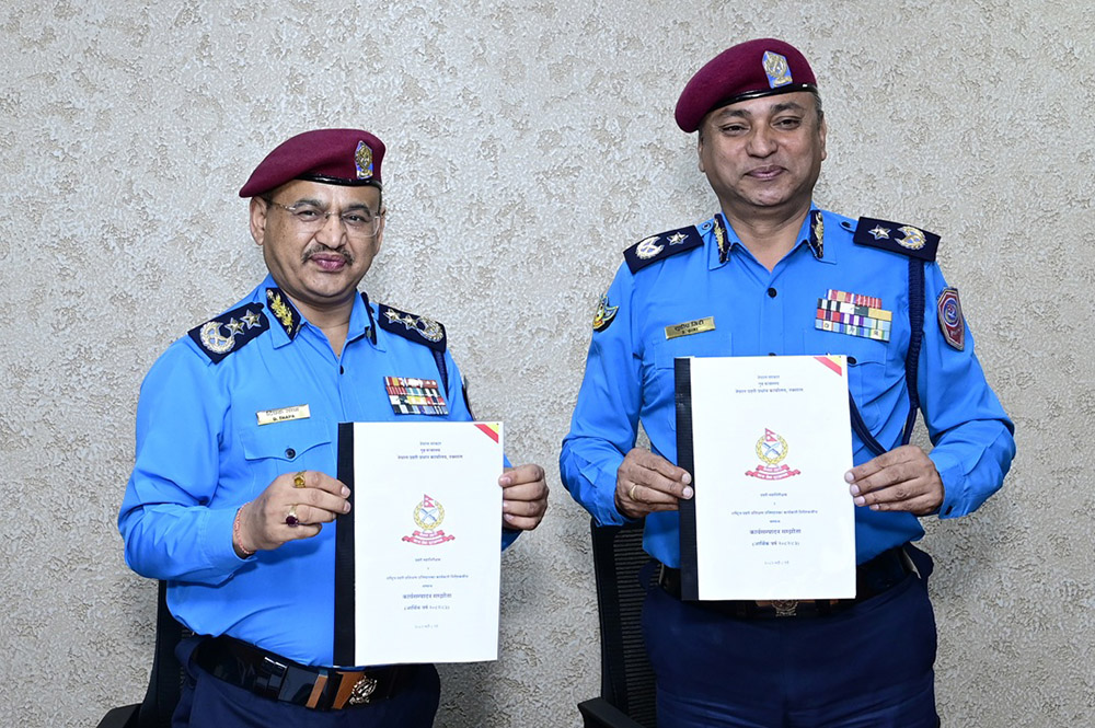 IGP Thapa signs new performance agreements for FY 2082/83
