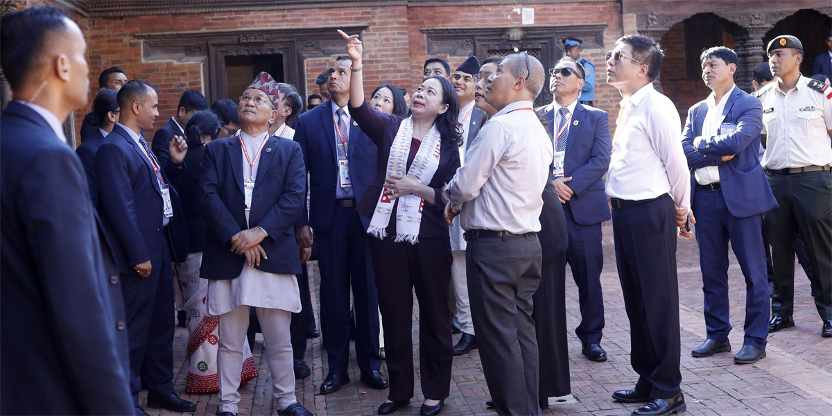Vietnamese Vice President visits Patan and Boudhanath area