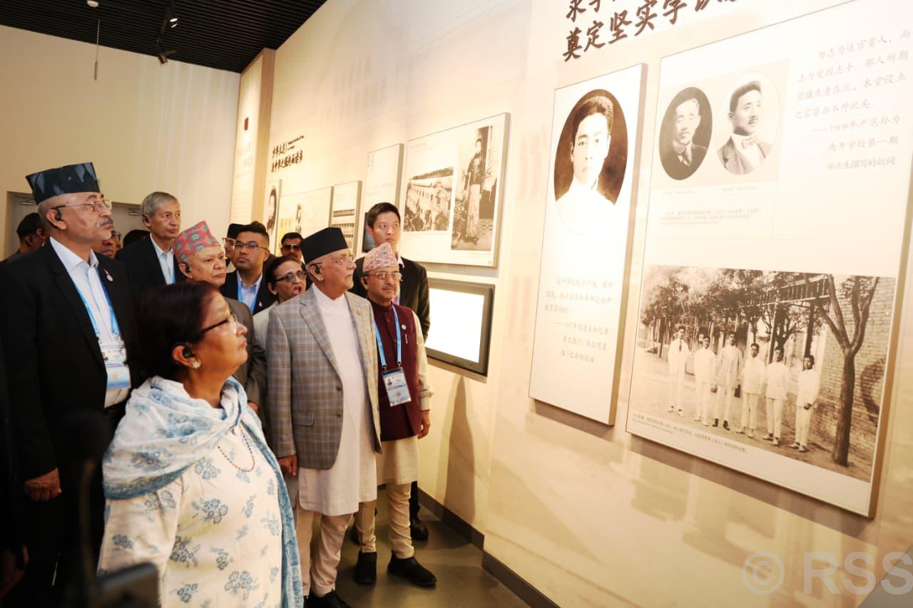 PM Oli visits Zhou Enlai and Deng Yingchao Memorial Museum