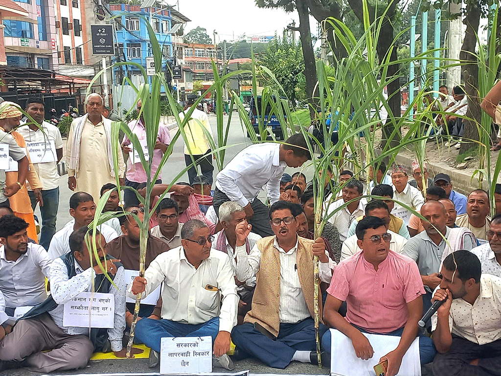 Sugarcane farmers announce indefinite highway blockade in Sarlahi