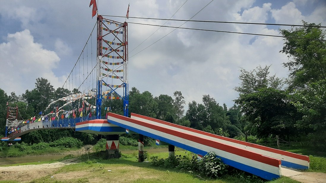 Suspension bridge constructed over Mohana river