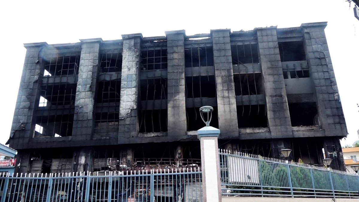21 Bhatbhateni stores damaged,12 completely burned