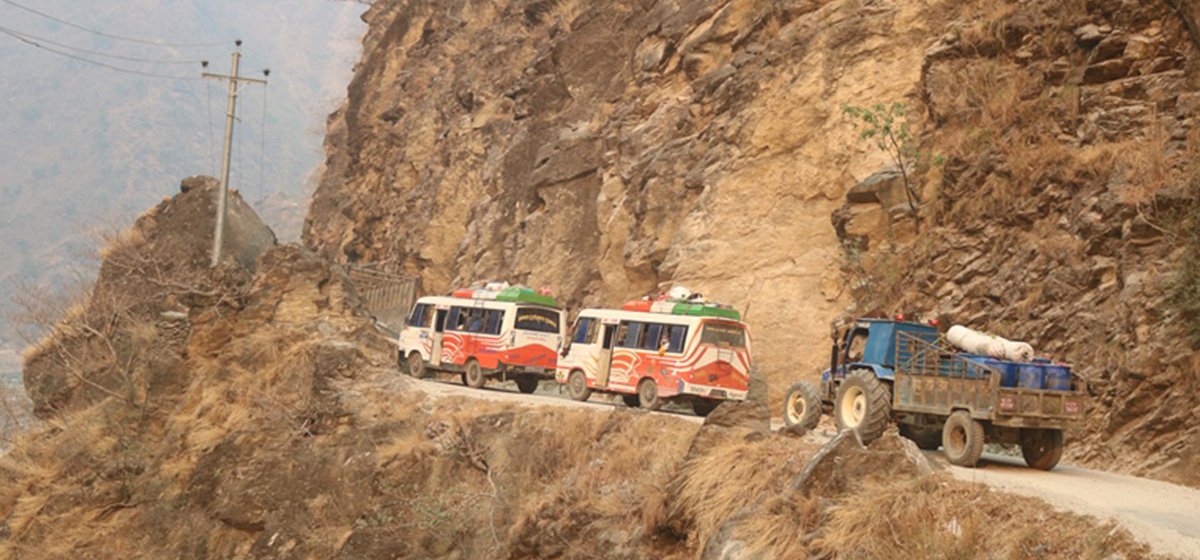 Karnali highway reopens after four-day landslide blockage