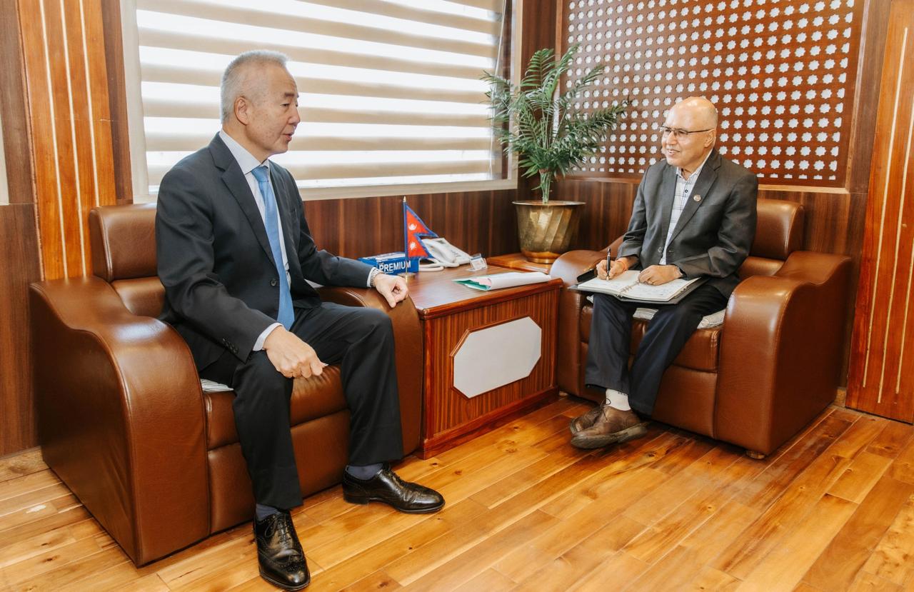 Japanese Ambassador pays a courtesy call on Finance Minister Khanal