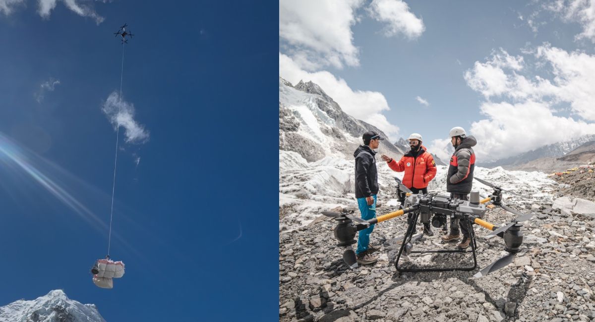 Drones being used for waste collection in Sagarmatha