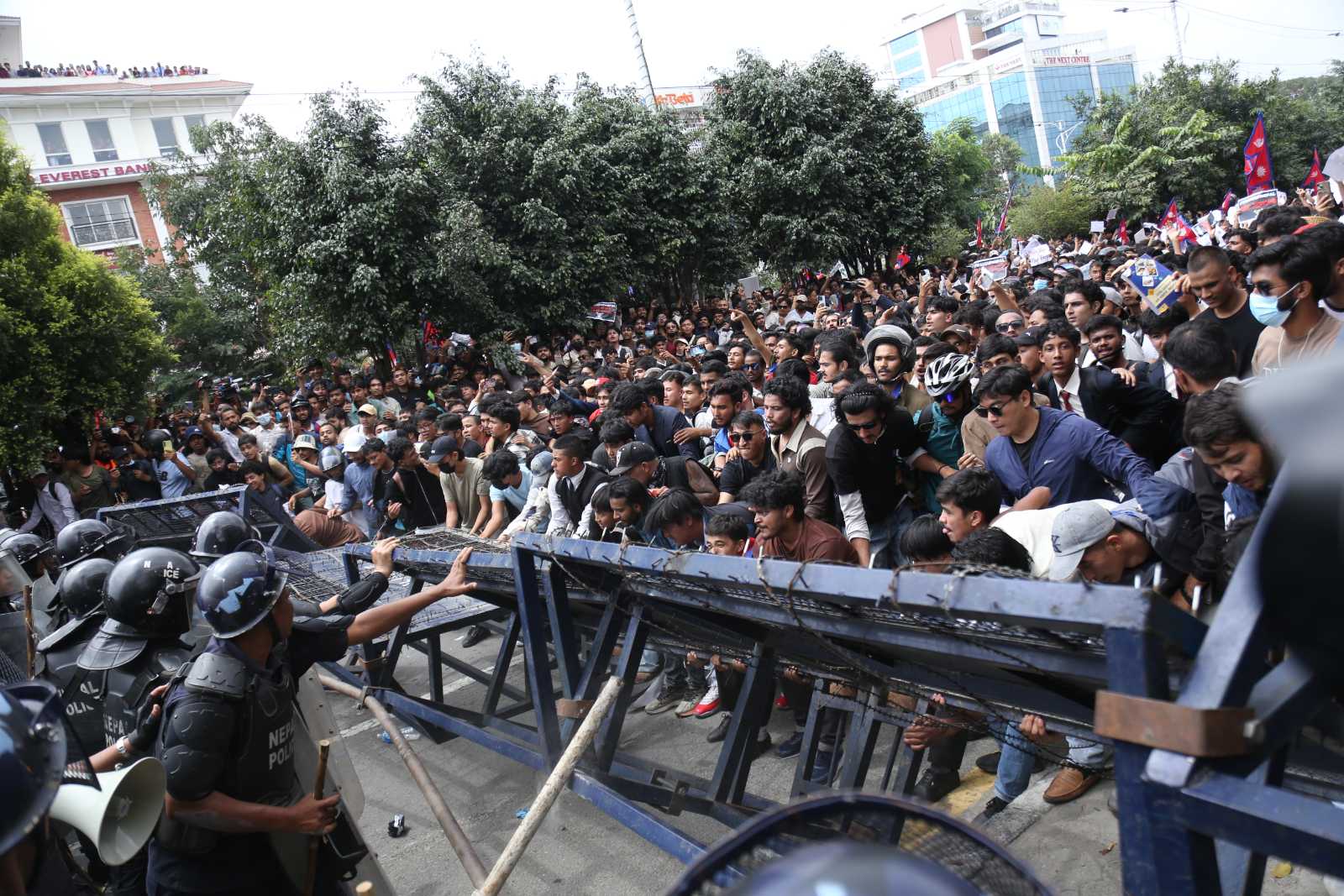 Police clash with Gen Z protesters in Baneshwor