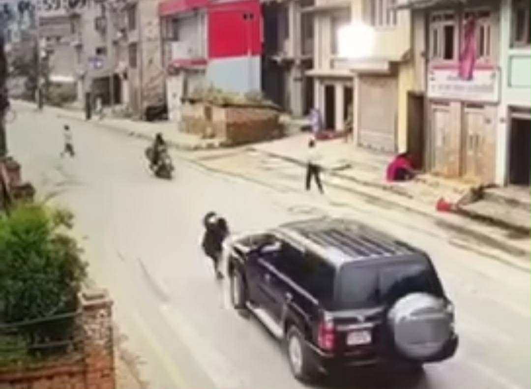 Koshi province finance minister vehicle In Lalitpur hit-and-run sparks outcry