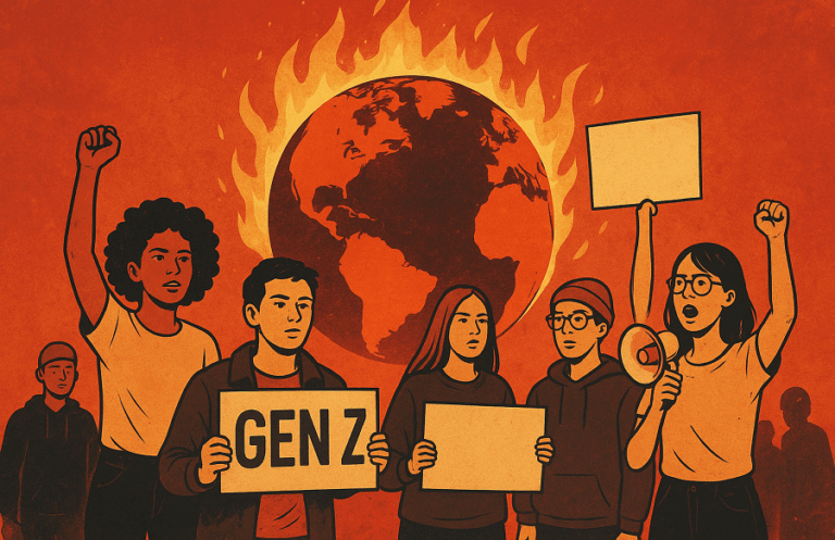 Gen Z protesting social media ban and corruption today