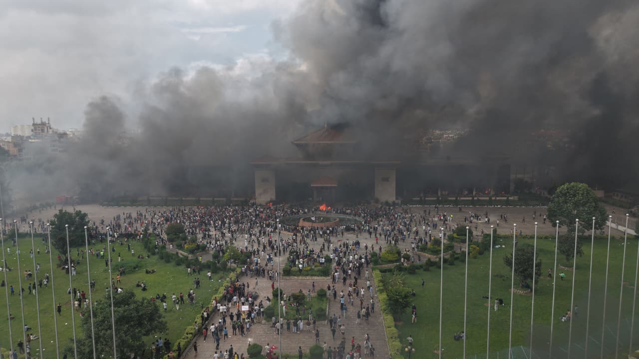 Gen Z protesters torch and vandalize Parliament building