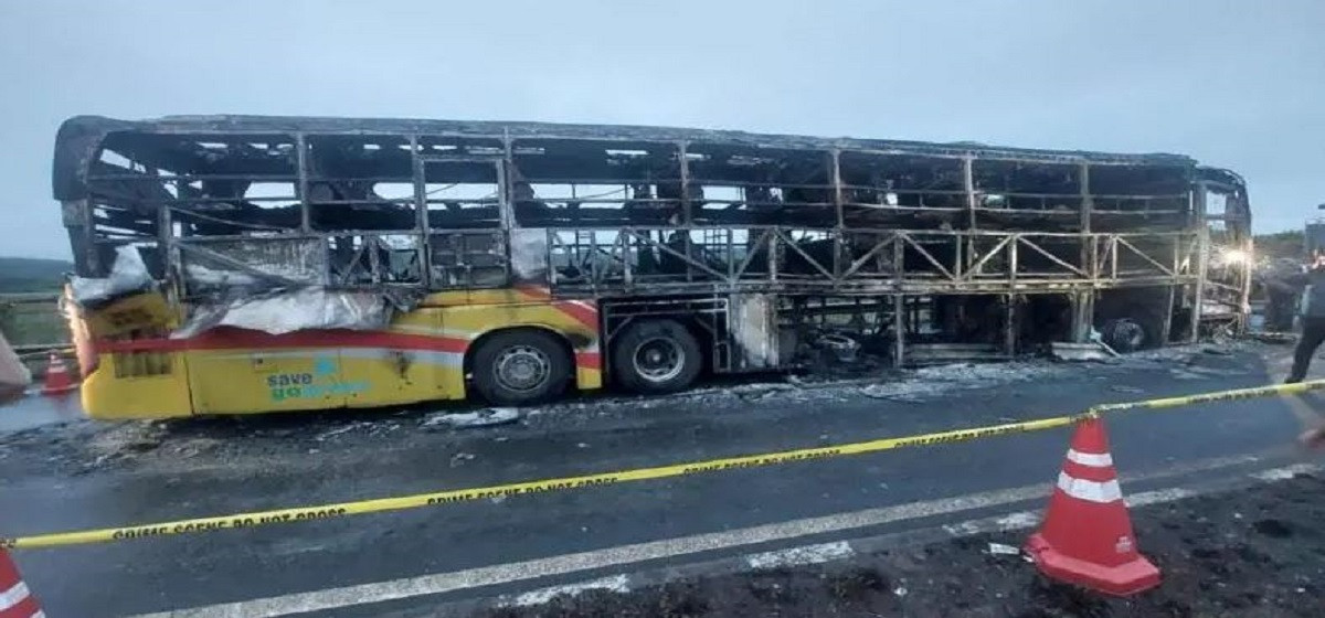 At least 20 killed in fiery bus crash in India