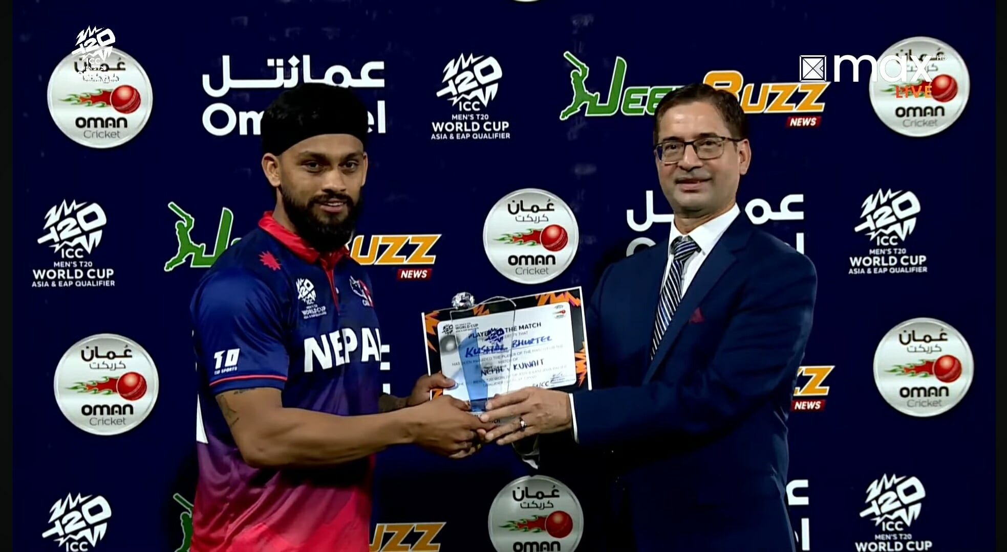 Kushal Bhurtel named player of the Match as Nepal defeat Kuwait by 58 runs