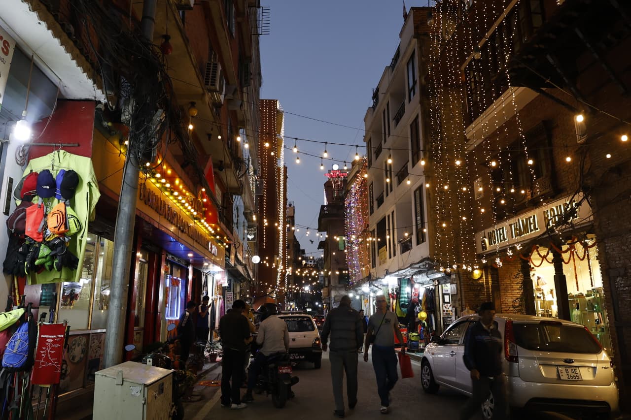 Kathmandu shines bright with twinkling lights on Laxmi Puja night