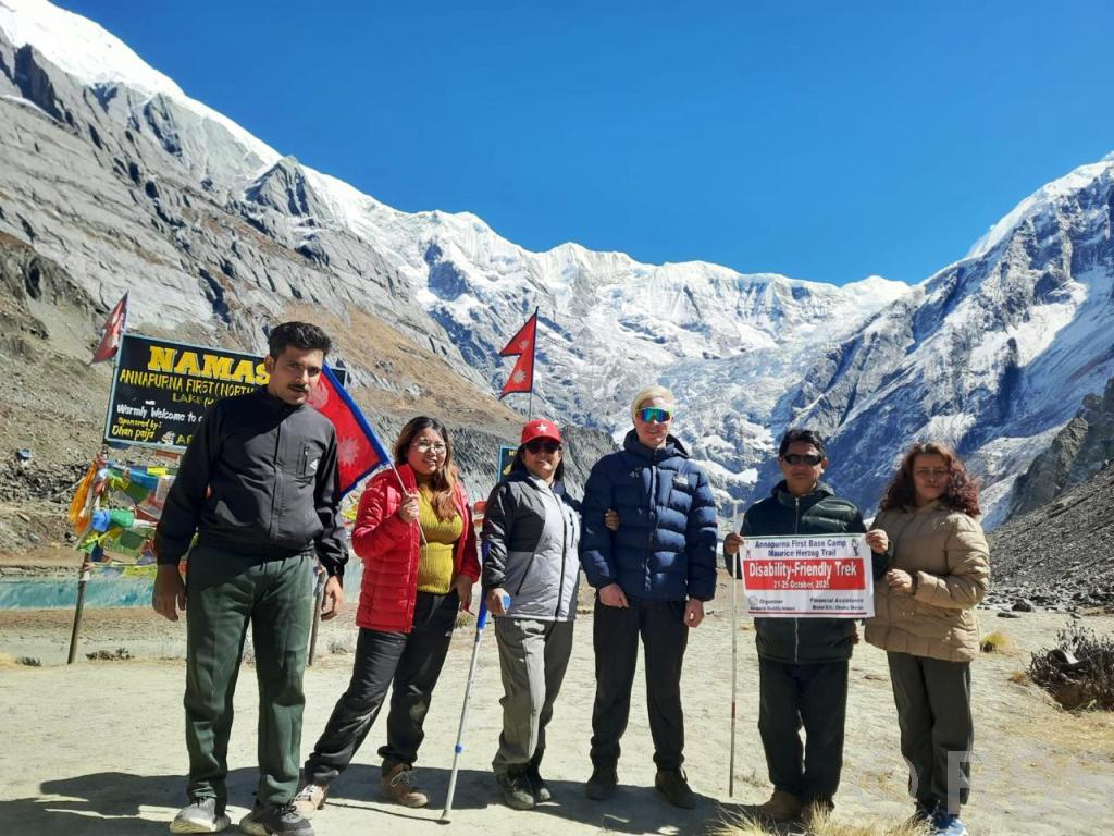 Differently-able people trek to Annapurna Base Camp