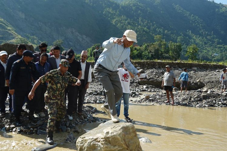 Minister Ghising directs quick restoration of traffic on BP Highway