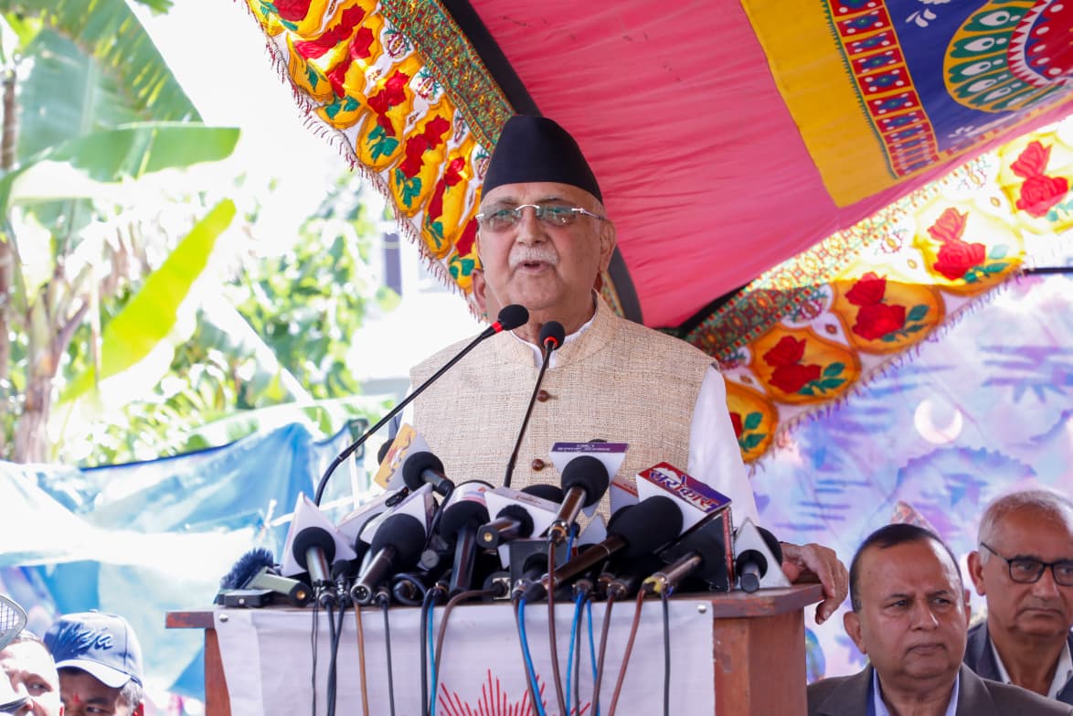KP Oli accuses current government of serving foreign interests