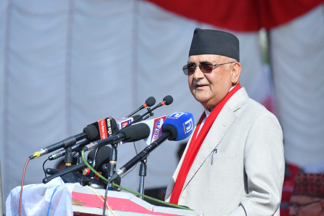 Oli slams government as foundationless, defies travel ban