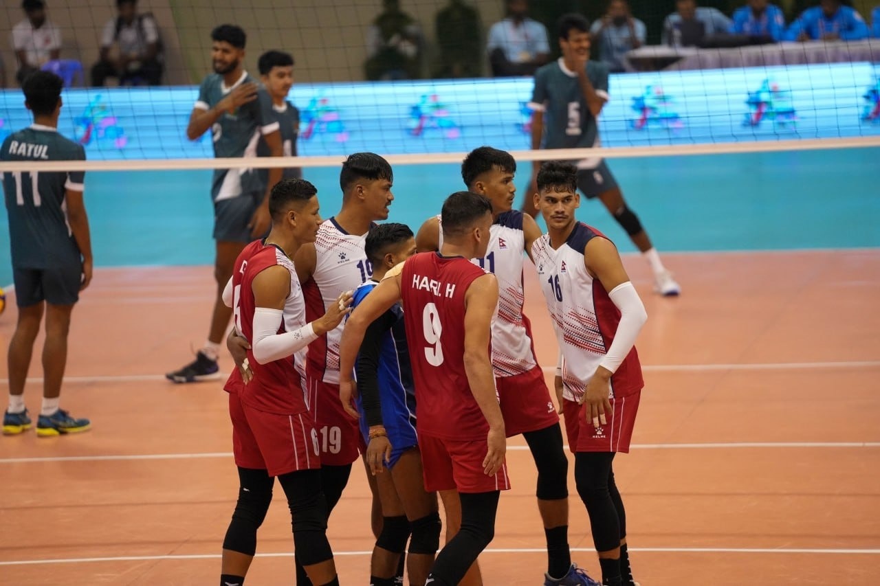 Nepal registers first win in CAVA Cup Men’s Volleyball