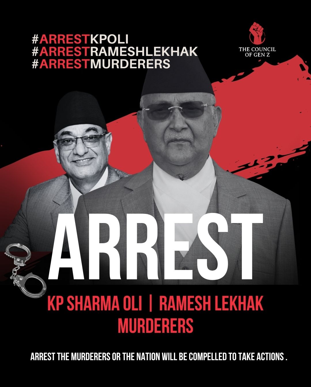 Social media campaign demands arrest of Oli and Lekhak