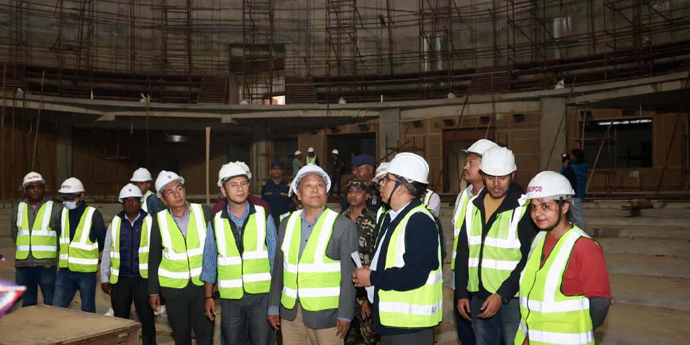 Minister Ghising directs completion of Federal Parliament Building on schedule