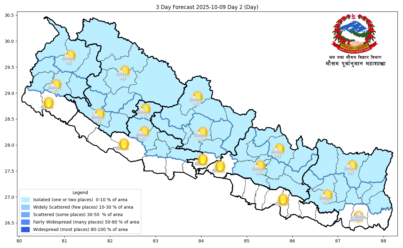 Monsoon gradually weakening across Nepal