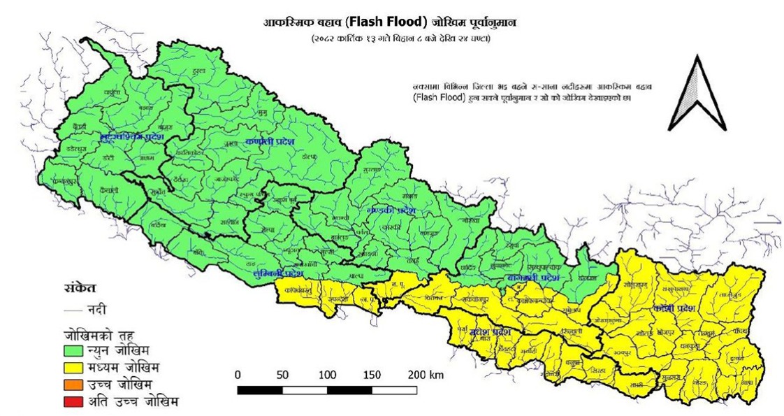 High risk of flash floods as Cyclone Montha affects several parts of Nepal