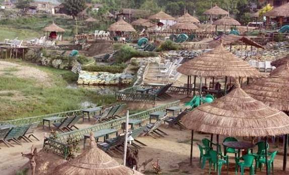 Tourists celebrate Dashain in Sauraha