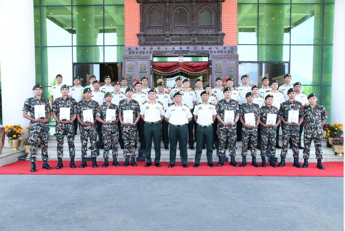 Nepali Army team honored for winning gold at Exercise Cambrian Patrol 