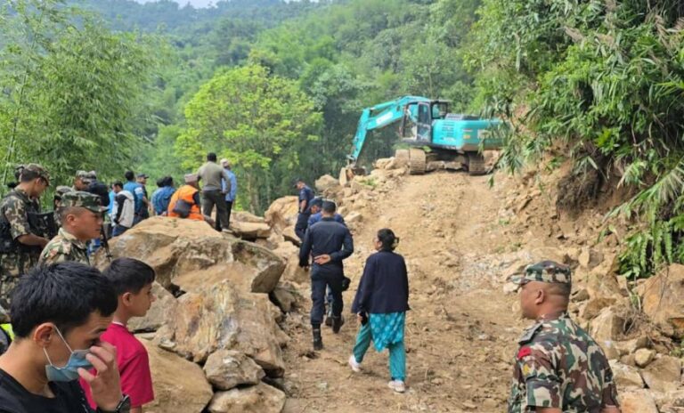 Mechi Highway still blocked after landslide