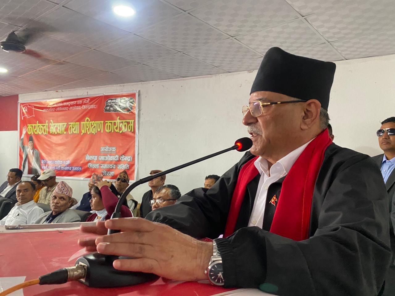 Prachanda calls for protecting constitution and democracy through elections