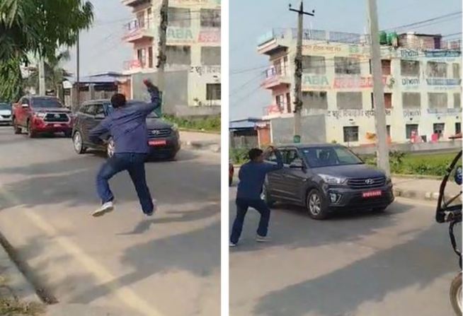 Mahesh Basnet’s vehicle attacked in Biratnagar