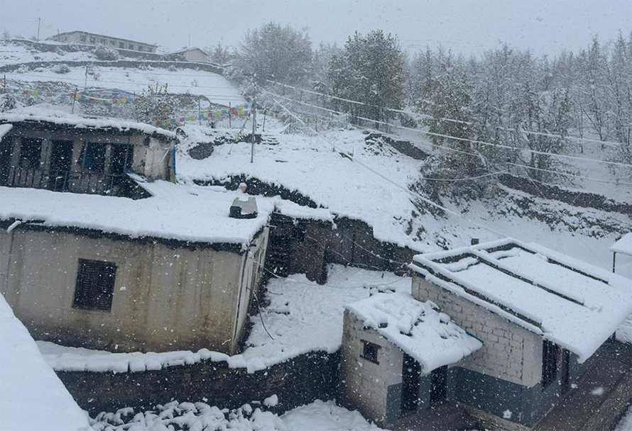Hundreds stranded in Upper Mustang after heavy snowfall and landslides cut off roads