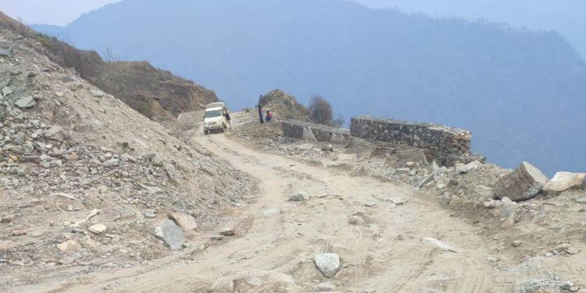 Vehicular movement along Barpak-Laprak section closed for two days