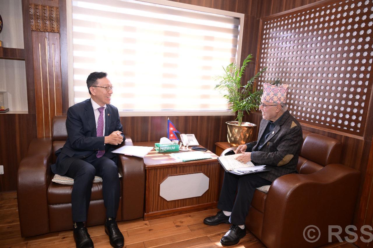 South Korean Ambassador pays courtesy call on Finance Minister Khanal