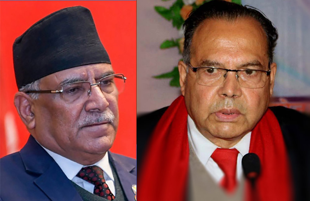 Prachanda holds meeting with Jhalanath Khanal