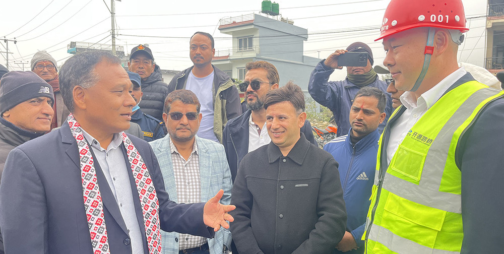 Minister Ghising wants Muglin-Pokhara road completed promptly