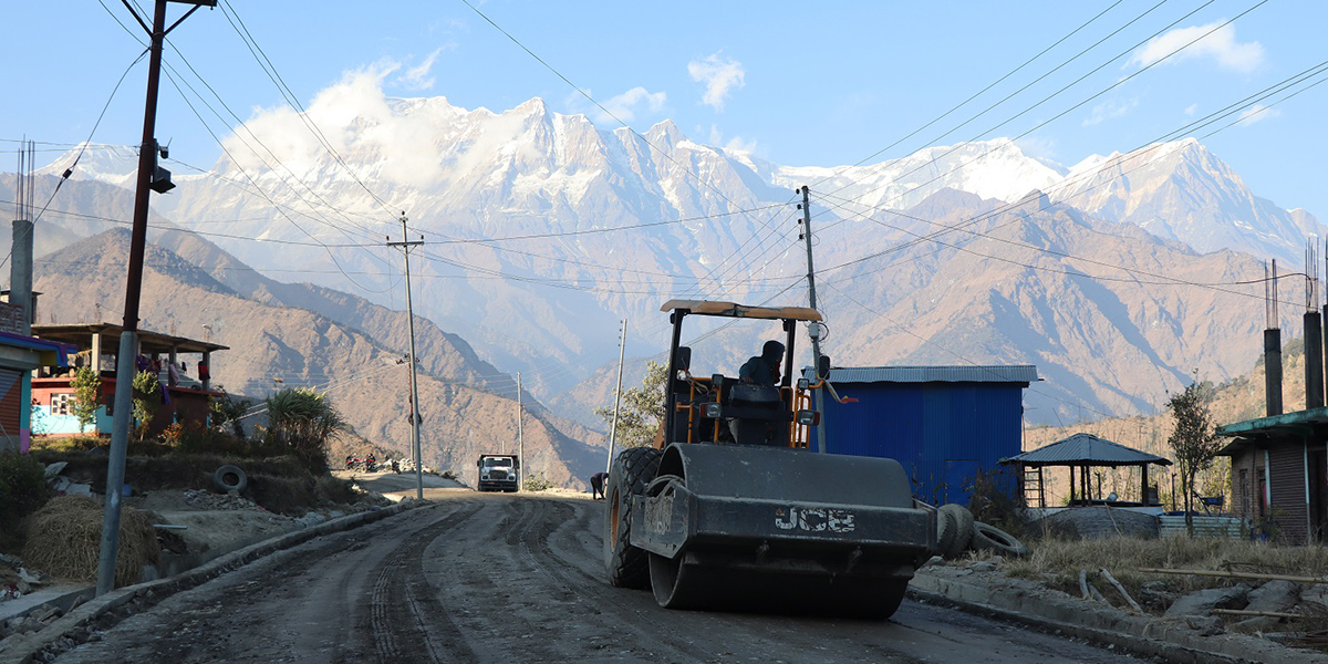 Road upgradation along Dharapani-Jhindanda section achieves good progress