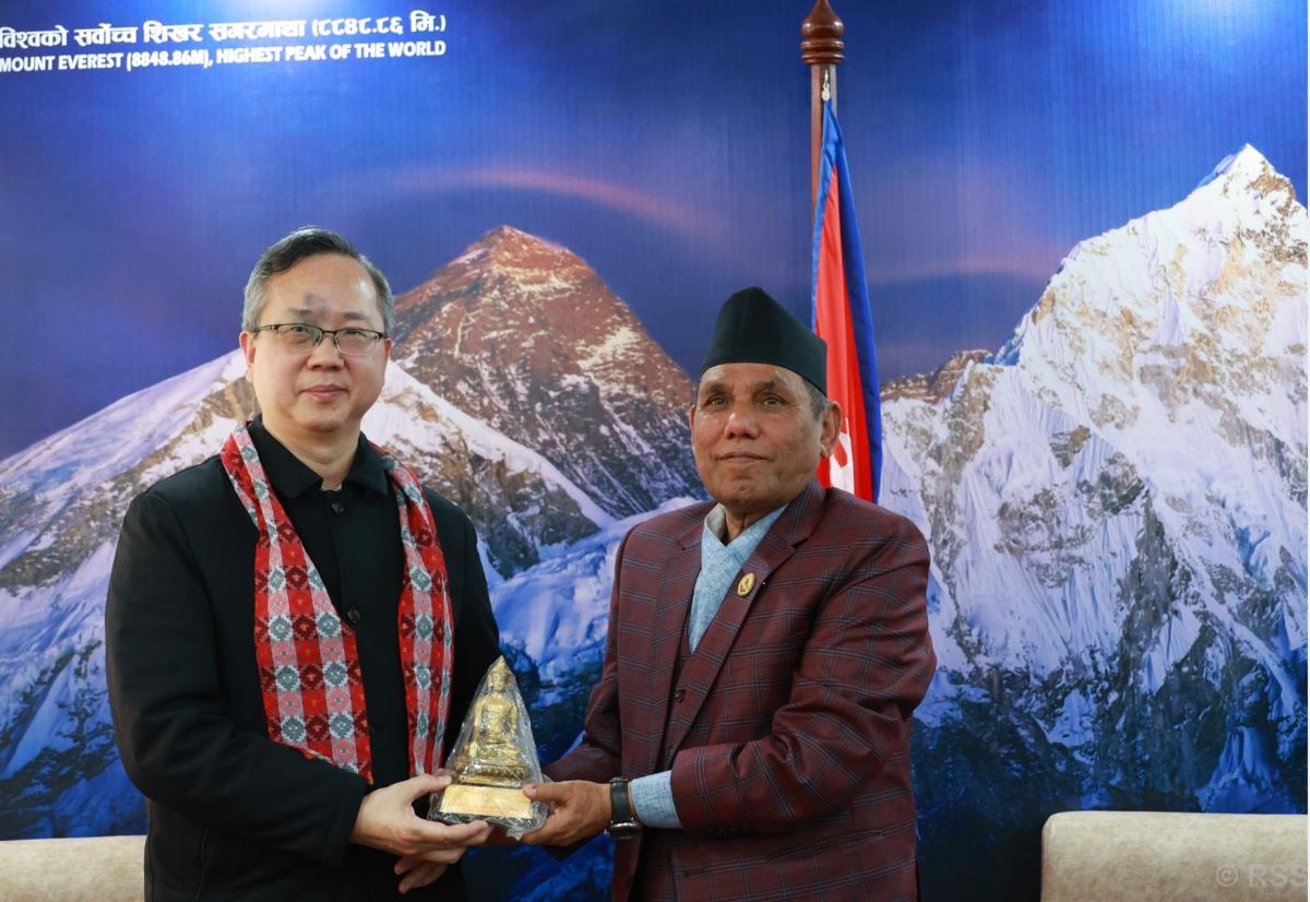 Chinese Ambassador bids farewell to NA chair Dahal