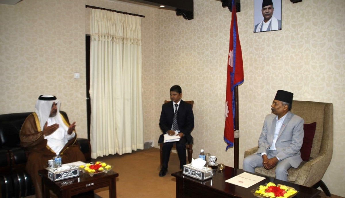Ambassador of Qatar pays courtesy call on VP Yadav