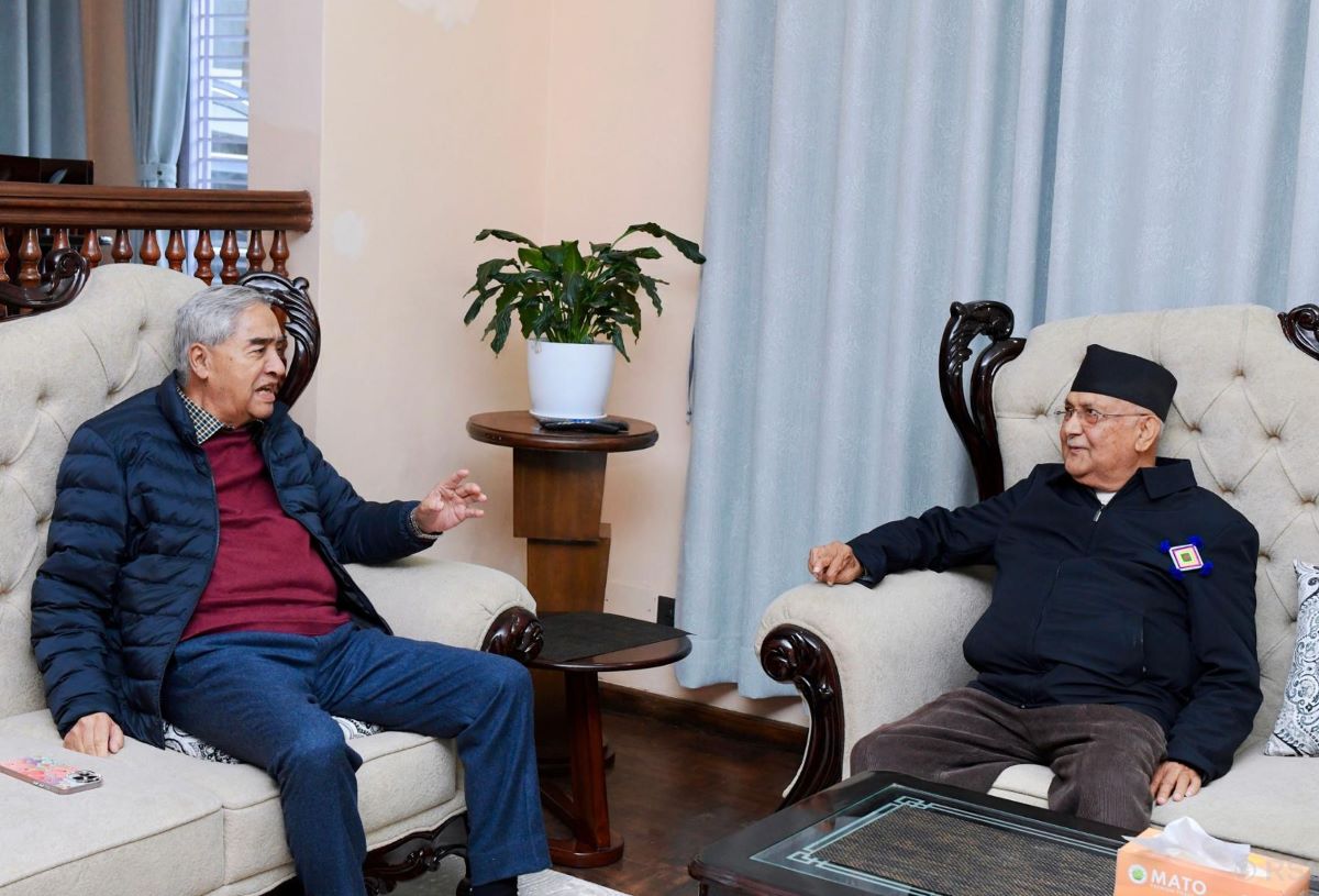 NC President Deuba, UML Chair Oli meet