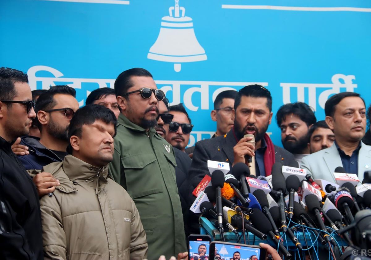 Lamichhane welcomed at RSP headquarters following release