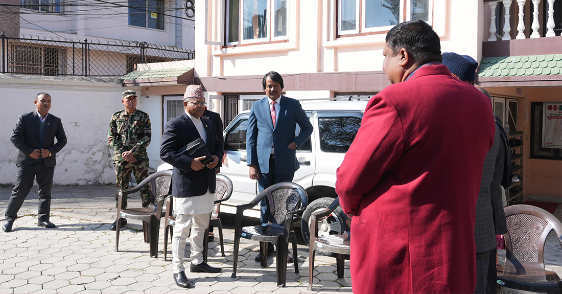 Dialogue panel visits political party’s office for talks