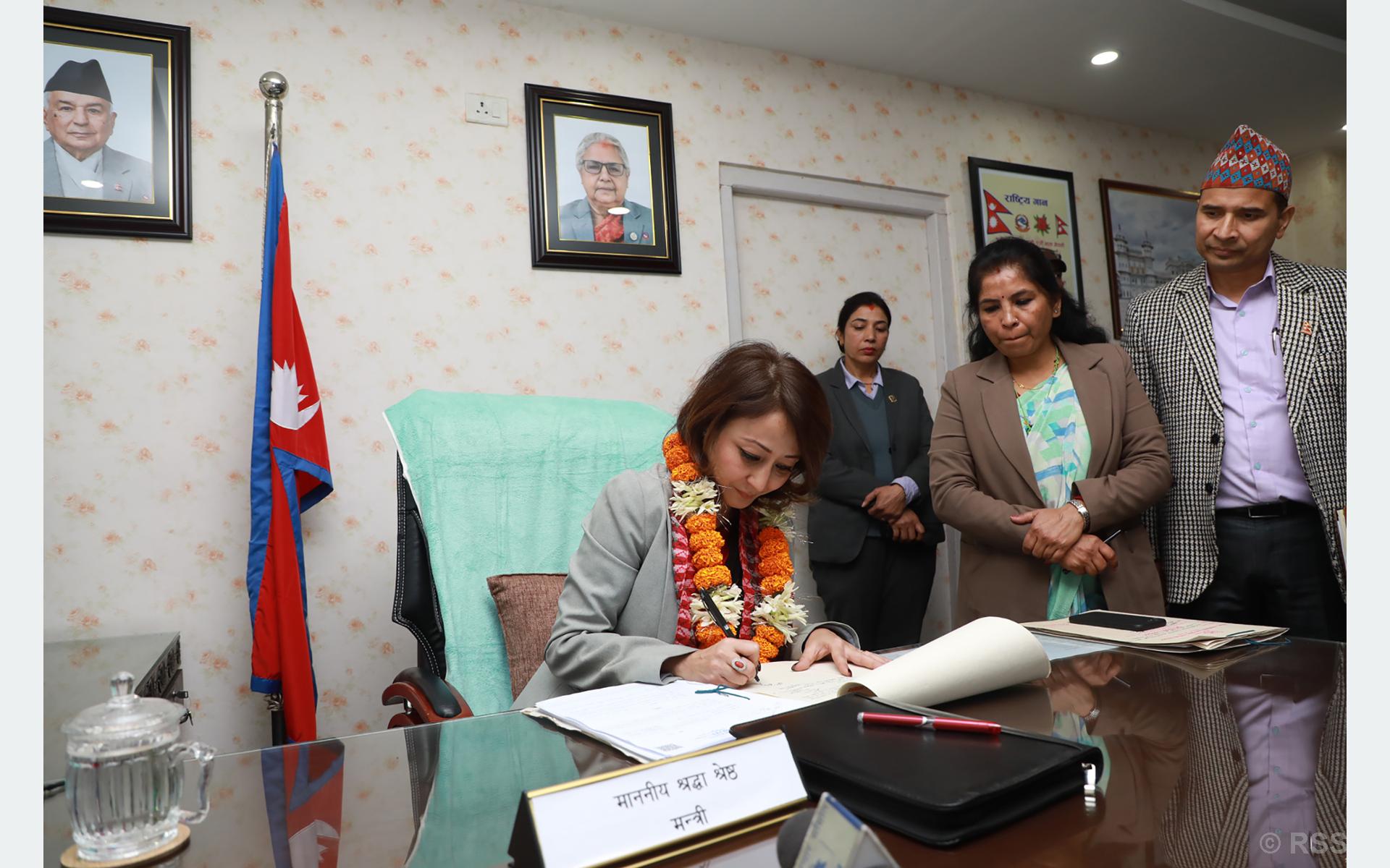 Minister Shrestha assumes office