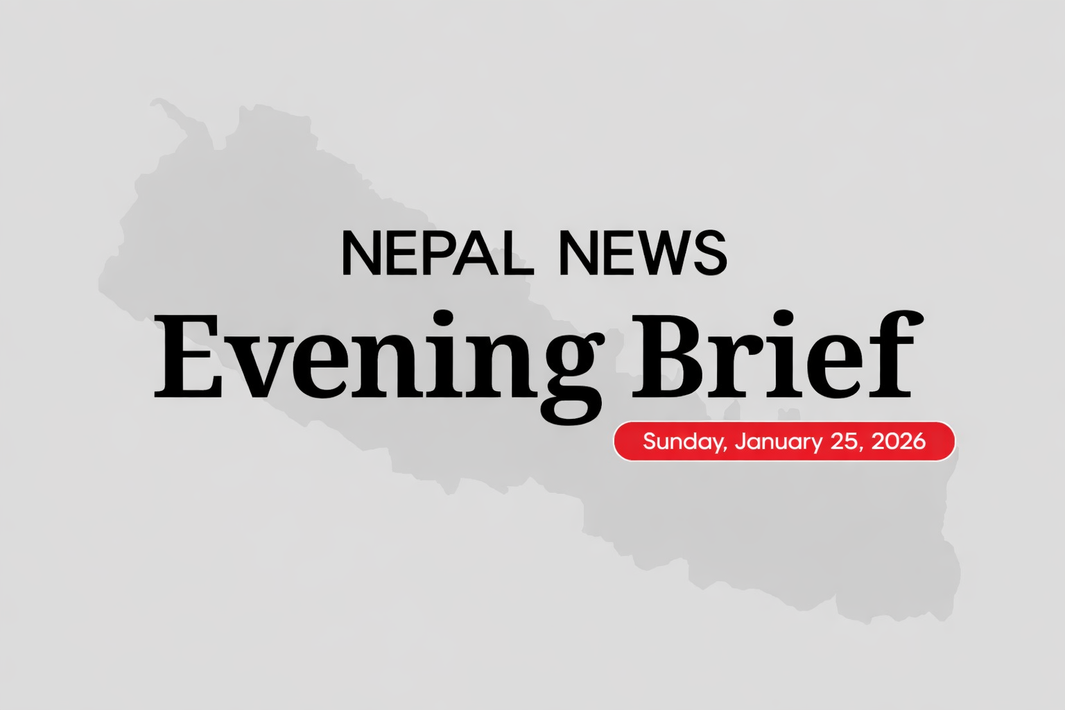 Nepal News Evening Briefing | Sunday, January 25, 2026