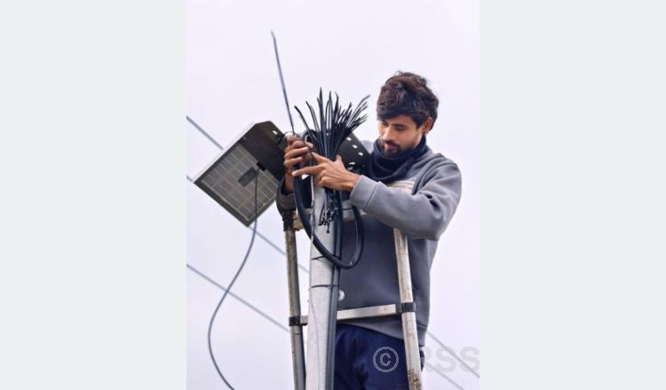 Radar Level Sensor installed to measure water level in Radha stream