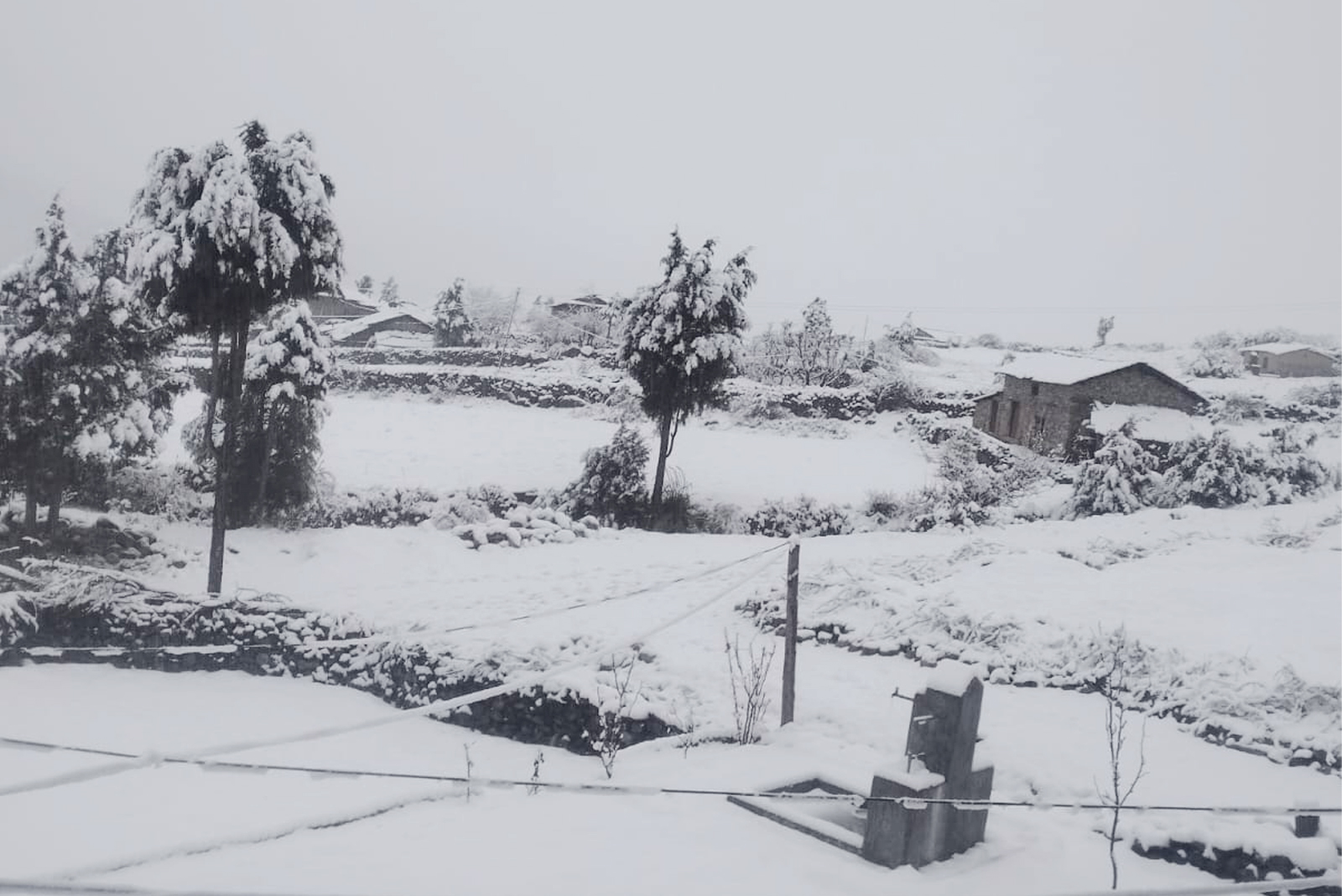 Snowfall occurs in Baitadi and Baglung districts