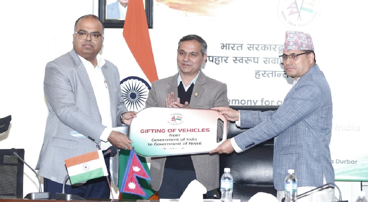 Indian govt gifts 61 vehicles to Nepal